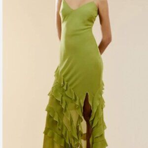 Bardot Cantara Maxi Dress Candy Apple Green Size L Great Condition